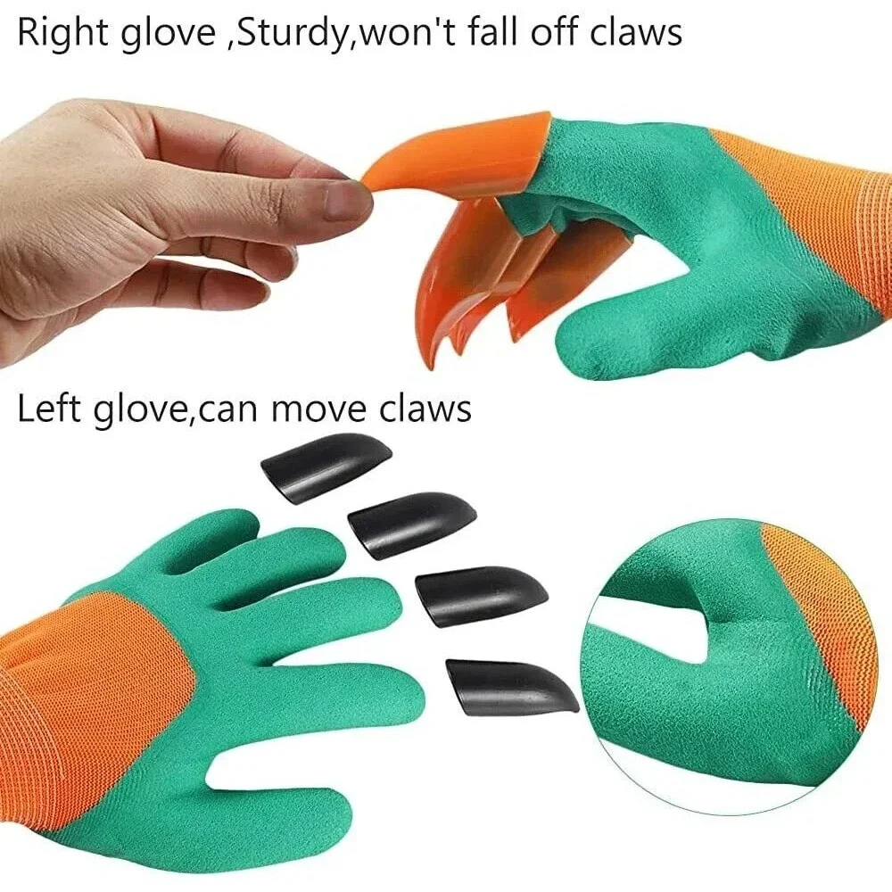 Protective Garden Gloves w/ Claws, Planting Vegetables & Flowers Digging Soil